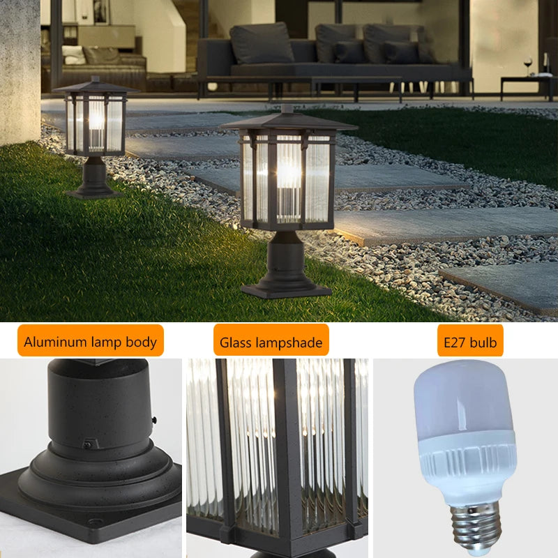 lampes d'extérieur en aluminium pour jardin et allée - vue 5 sur 7