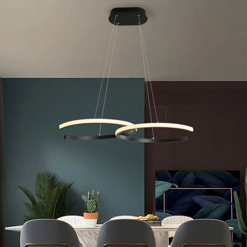 Minimalist Nordic design chandelier for contemporary interiors - vue 3 sur 7