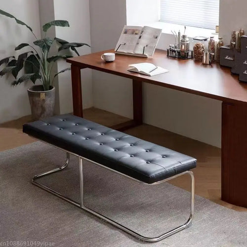 Nordic Stainless Steel Bench Cloakroom Vintage Bed End Stool Iron Wrought Door Shoe Change, Dining Room Benches
