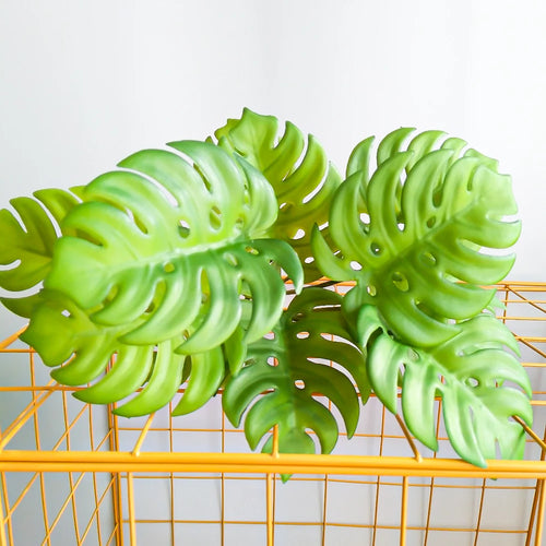 fausse plante tropicale monstera pour décoration intérieure et extérieure - vue 7 sur 7