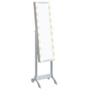 White floor mirror with white LED 34x37x146 cm, home decoration wall Deco living room decoration