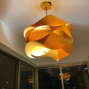 Vintage Chinese style bamboo and wood pendant LED light for bedroom, living room or dining table