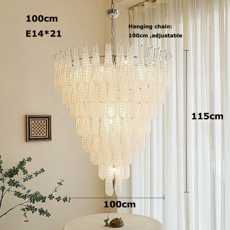 Coloured glass pendant with decorative leaf for chic interiors - vue 9 sur 12