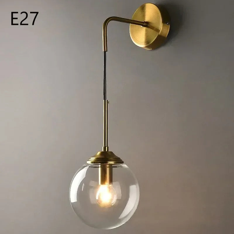 applique murale moderne en verre et chrome doré pour décoration intérieure - vue 14 sur 15