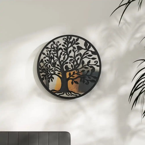 60x60 cm black mirror iron for indoor use, home decoration wall decal living room decoration - vue 2 sur 7