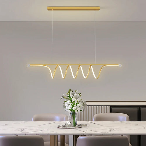 lustre led moderne minimaliste créatif géométrique pour restaurant bar