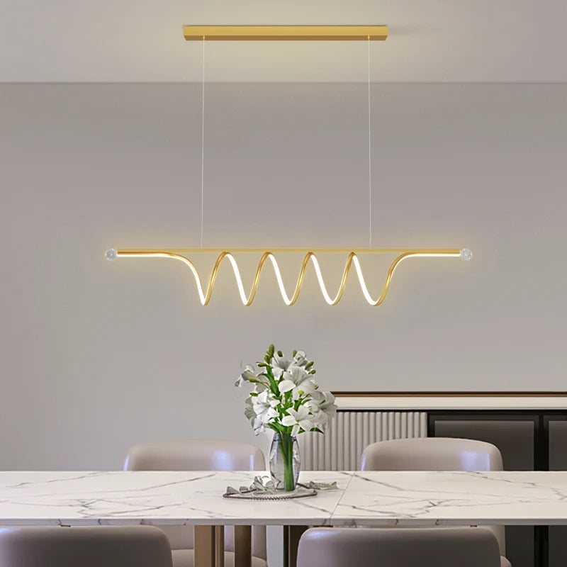 lustre led moderne minimaliste créatif géométrique pour restaurant bar - vue 3 sur 8
