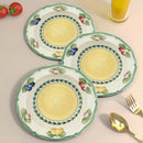 set de table motif fruits fleurs style champetre