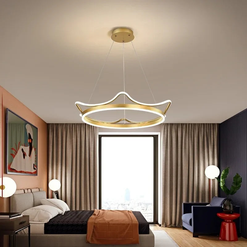 lustre led en forme d'anneau pour chambre d'enfants - vue 4 sur 10