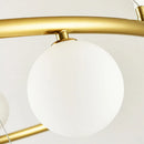 lustre moderne avec 13 boules de verre pour hôtel fil réglable