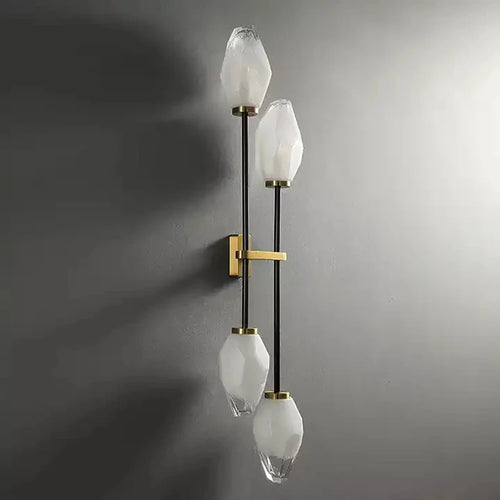 applique murale nordique en cuivre et laiton avec éclairage led rétro moderne