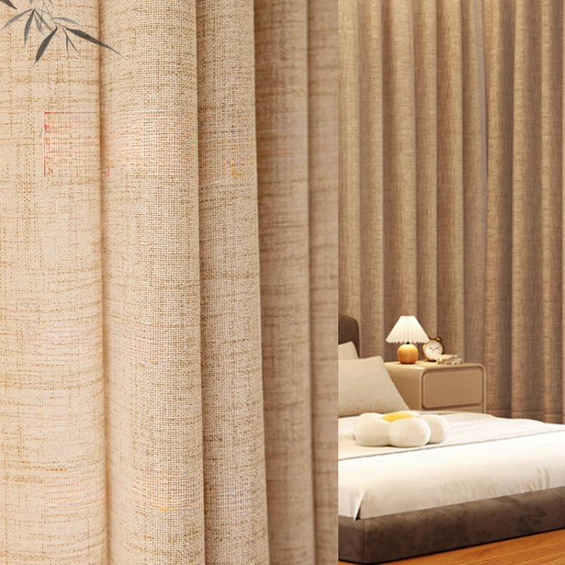 Rideau plissé style pastoral pour salon chambre baie - vue 5 sur 11