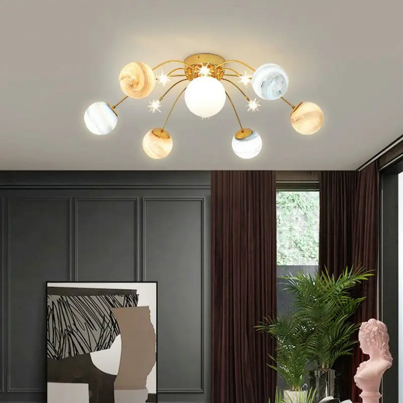 plafonnier étoile moderne décoratif pour une ambiance romantique - vue 2 sur 7