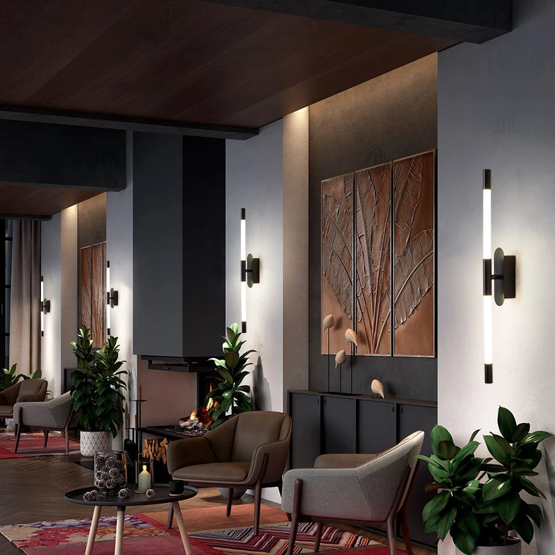 modern minimalist and creative double-headed wall light led - vue 3 sur 8