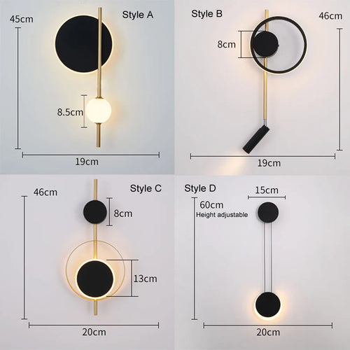 applique murale led moderne pour décoration intérieure