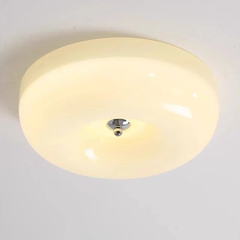 Plafonnier ancien verre led bauhaus maison - vue 6 sur 9