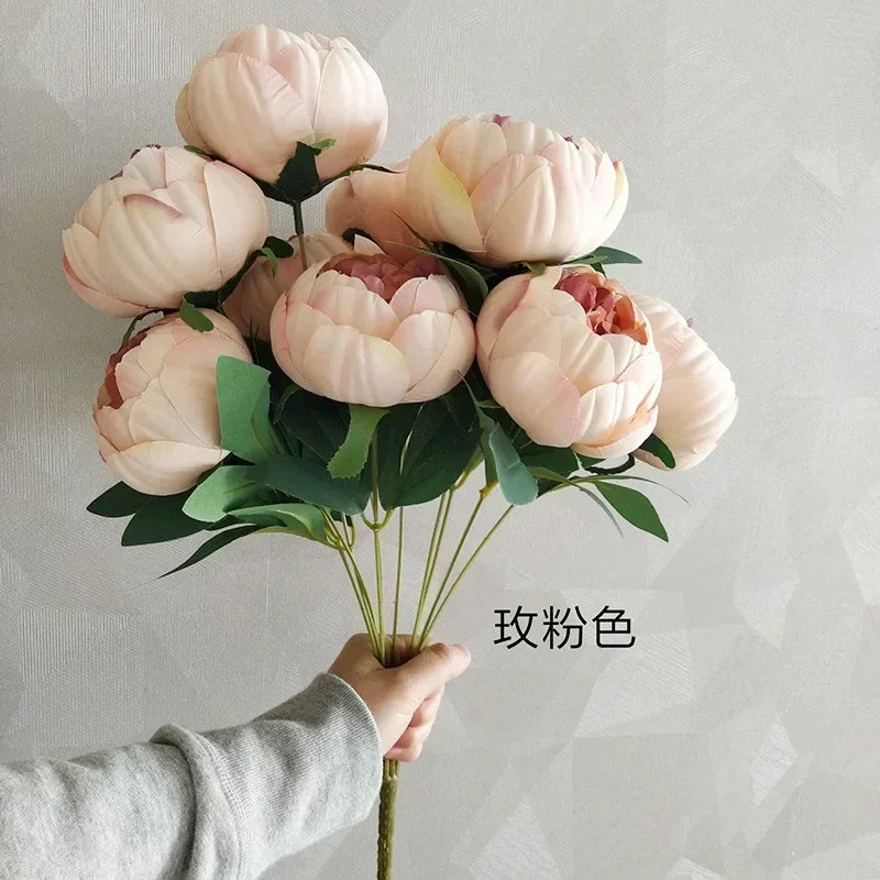bouquets de pivoines artificielles pour décoration intérieure élégante - vue 7 sur 14