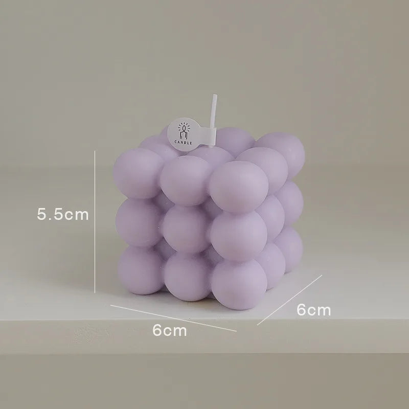 bougie cube parfumée à bulles en cire de soja artisanale - vue 14 sur 14