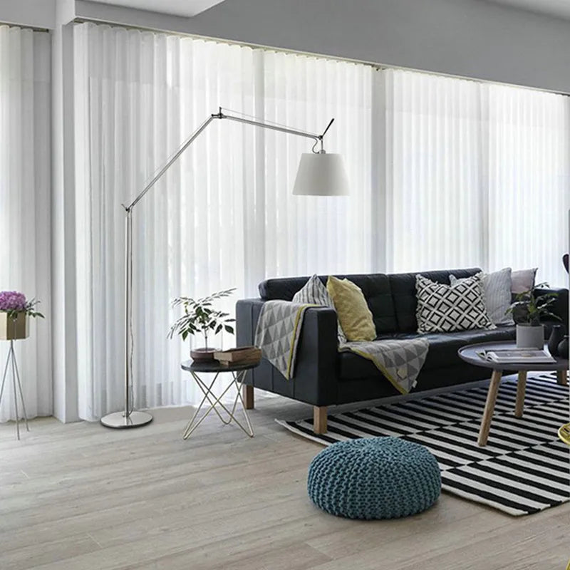 Nordic design swivel arm metal floor lamp for indoor use - vue 5 sur 8