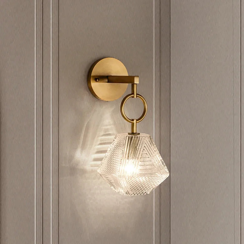 applique murale en verre style nordique américain led vintage edison - vue 4 sur 7