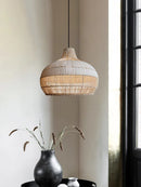 Vigne tissage rétro lustres rural salon de thé salon chambre chez l'habitant tissé à la main suspension LED luminaires lustre