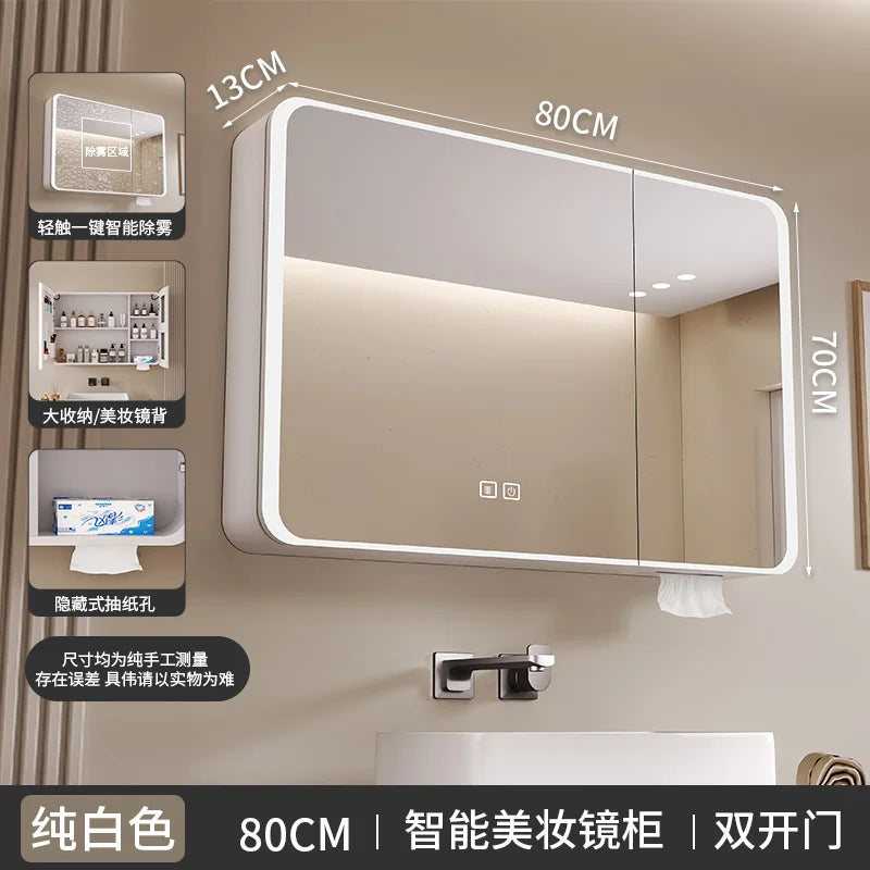 armoire intelligente avec rangement éclairé et toilettes séparées - vue 10 sur 14
