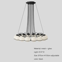 Minimalist glass chandelier for elegant interior decoration