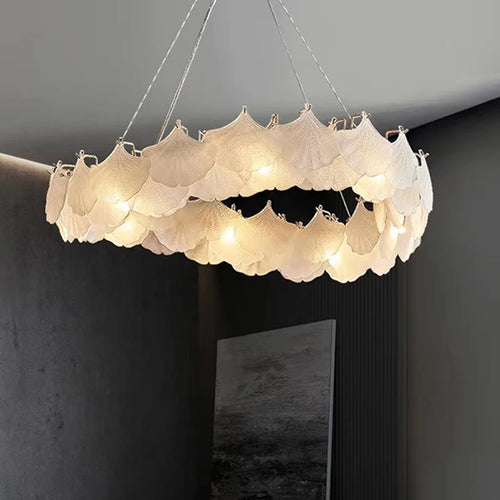 Minimalist retro glass chandelier for elegant decor - vue 4 sur 11