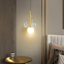 Suspension led en cristal design nordique décorative