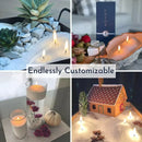 350Gwhite Snow Pearled-Candles with Wicks - Diy Candle Sand, Refillable Candle DIY Send wick
