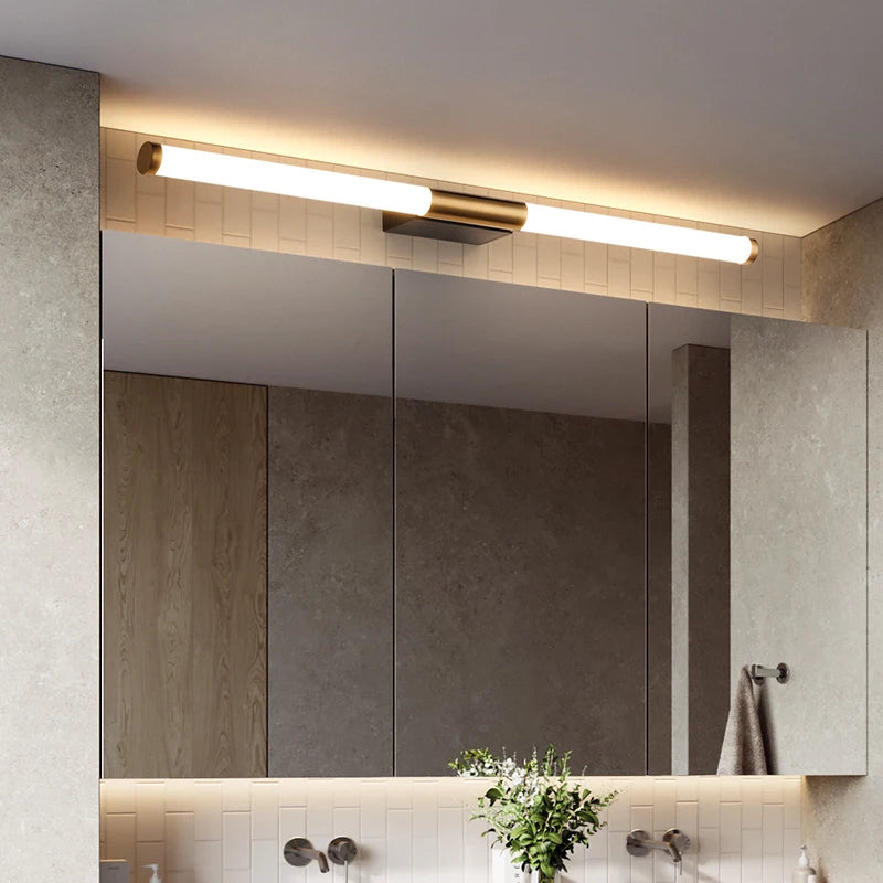 Creative minimalist nordic LED wall light in bronze - vue 5 sur 10