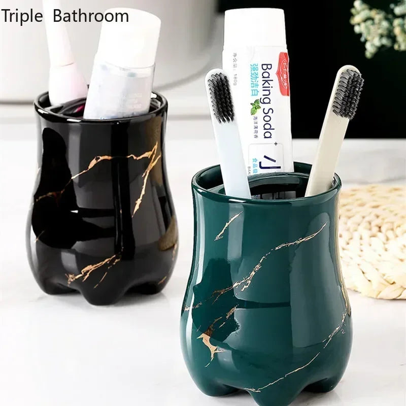 porte-brosse à dents en céramique design pour salle de bain - vue 5 sur 15