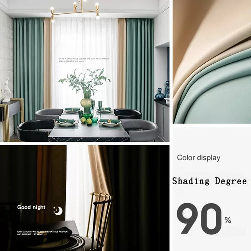 Rideau occultant moderne plissé pour chambre salon