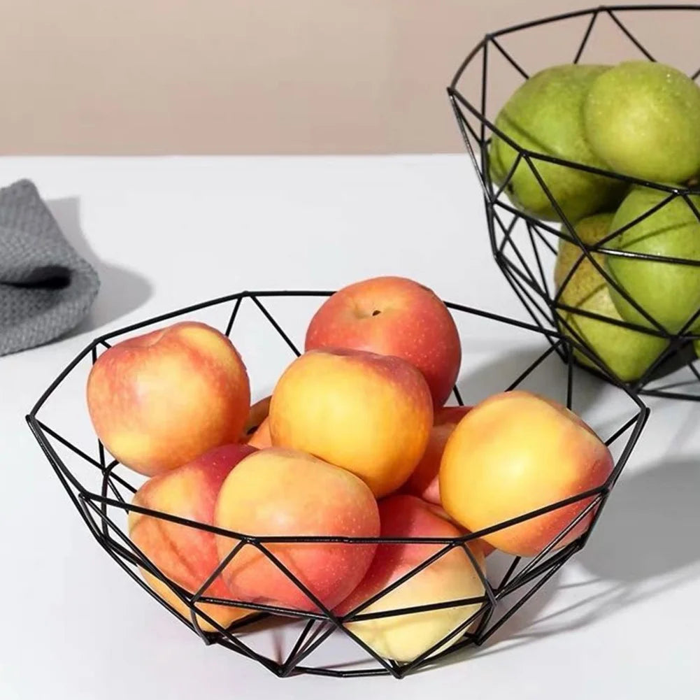 bols de rangement modernes en métal pour collations et fruits - vue 4 sur 17