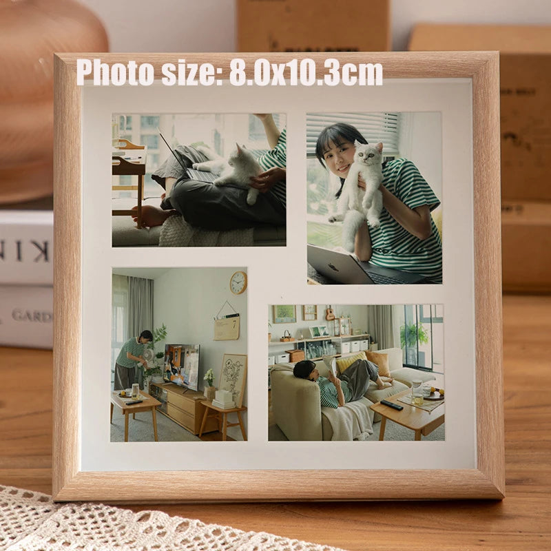Vintage wooden photo frame for wall decoration