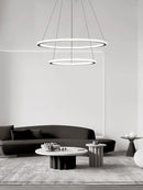 minimalist circular ring chandelier with dimmable light