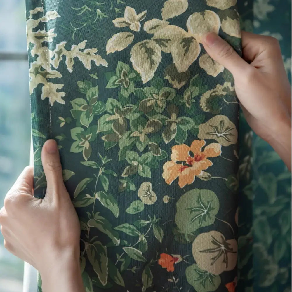 Rideau moderne translucide motif feuilles pour salon chambre - vue 6 sur 8