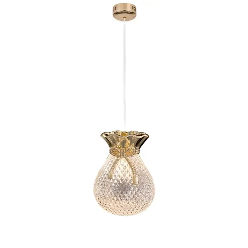Gold Lucky Bag Chandelier For Living Room Bedroom Bedside Corridor Home Decoration Accessories Led Lighting Decorative Lamps - vue 2 sur 7