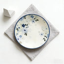 Assiettes céramique émaillée motif floral style japonais