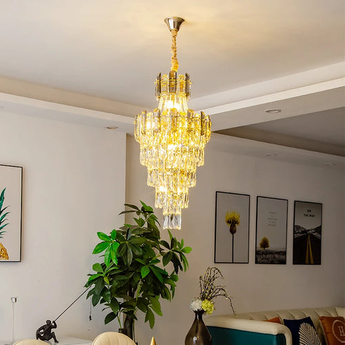 lustre en cristal design contemporain pour intérieur élégant