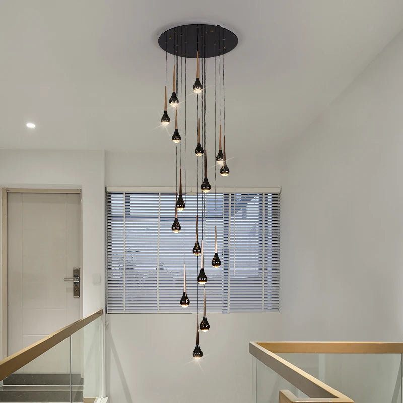lustre moderne design luxe pour villa duplex - vue 4 sur 14