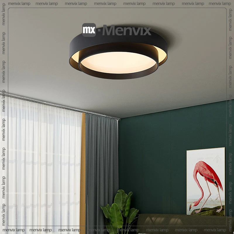 menvix moderne led à intensité variable rond carré luminaires intérieur - vue 6 sur 14
