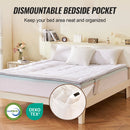 VEVOR Mattress Topper Queen Size 3 in / 4 in Thickness, Memory Foam & Fiber Fill, Ergonomically Designed for Pressure Relief