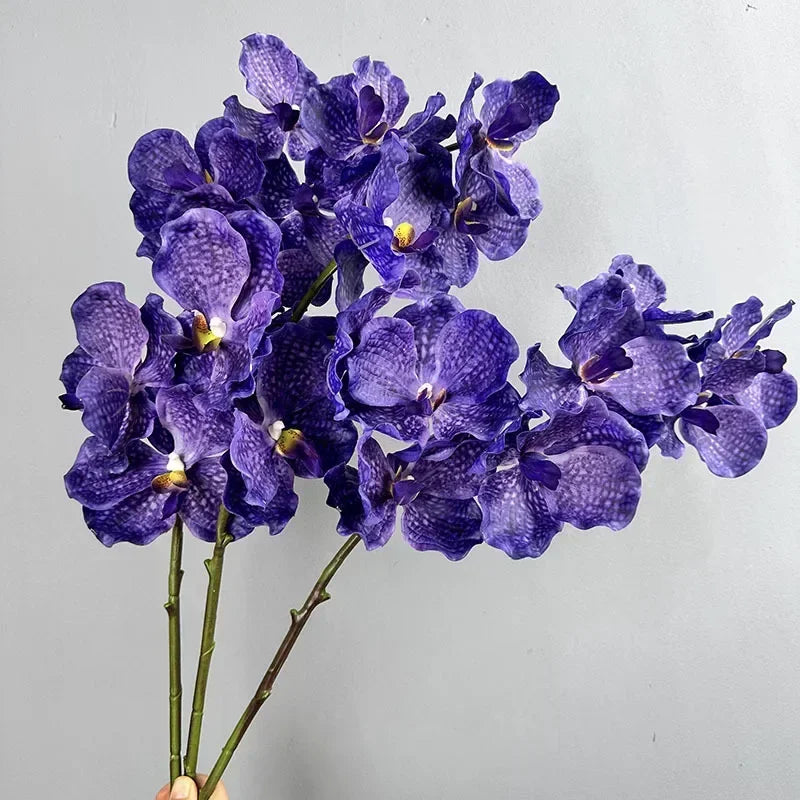 lot de 2 orchidées artificielles vanda pour décoration intérieure - vue 5 sur 12