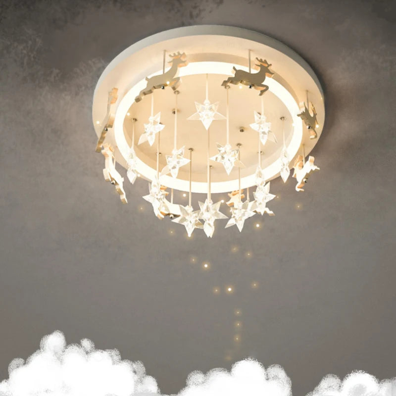 plafonnier étoile à LED pour chambre enfant princesse garçon fille - vue 6 sur 7