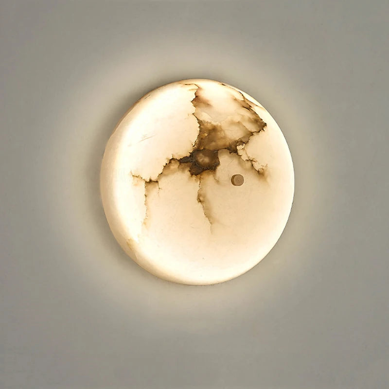 applique murale led hémisphère marbre pour hôtel de luxe - vue 4 sur 7