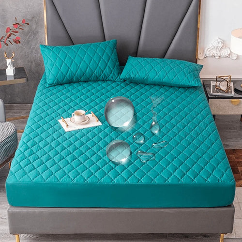 Waterproof Cotton Mattress Cover, Throw Fitted Sheet, Bed Replacement Protector, Single, Double, 140, 160, Muti Size Bed Sheets - vue 7 sur 8