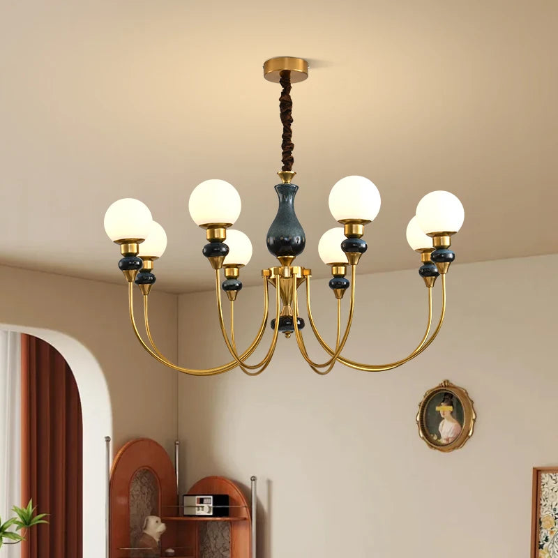 lustre nordique en verre pour un intérieur romantique et chaleureux - vue 2 sur 14