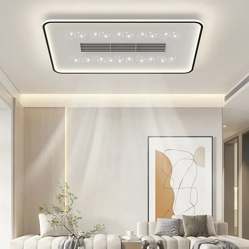 plafonnier moderne avec ventilateur sans pales invisible - vue 4 sur 9