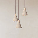 Japanese Wabi Sabi minimalist pendant light with micro cement and LED